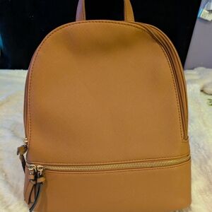 Alexis Bendell Faux Leather Backpack with Gold Hardware